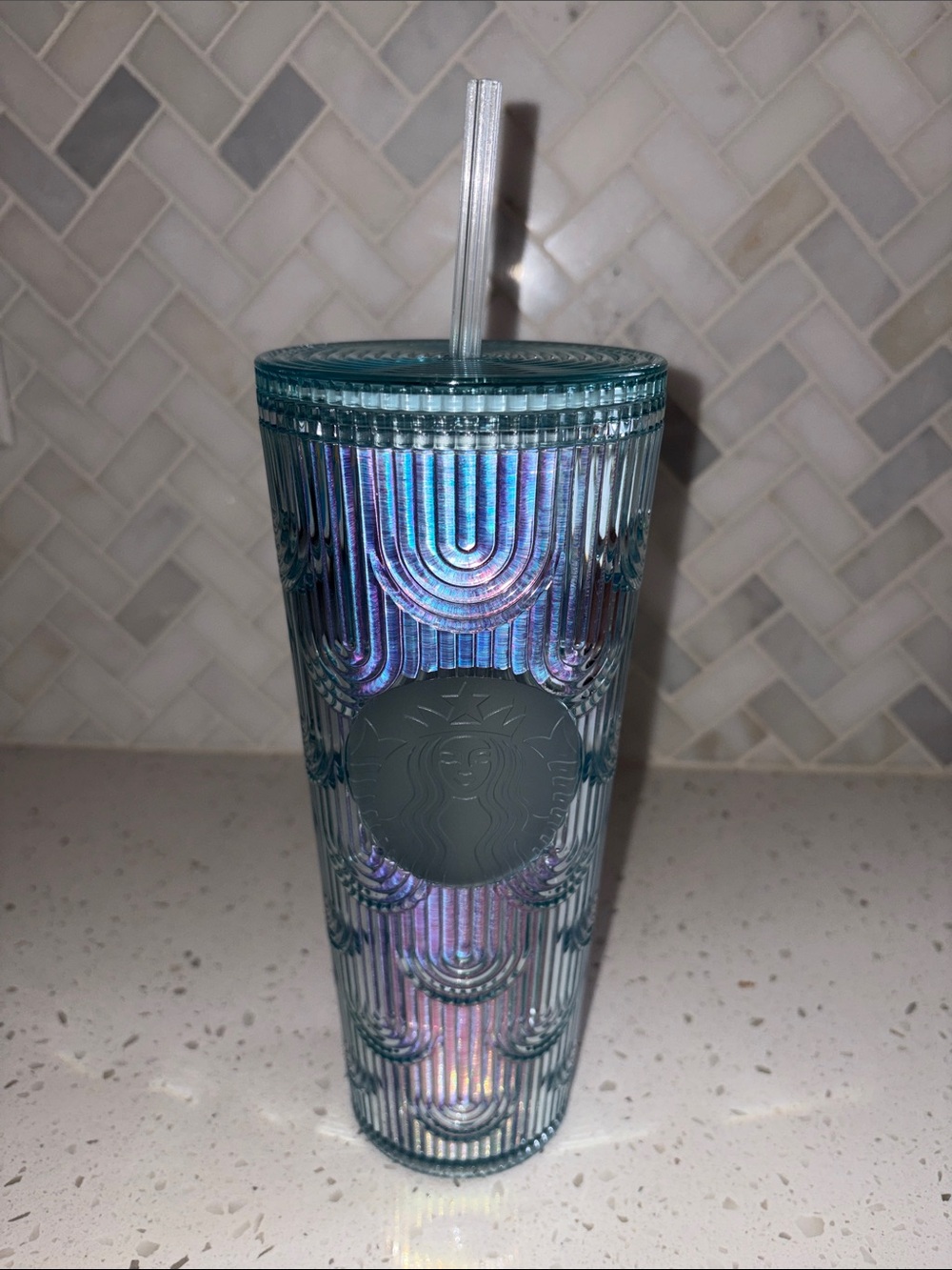 Starbucks 24 fl oz/710 mL plastic cold beverage straw cup tumbler